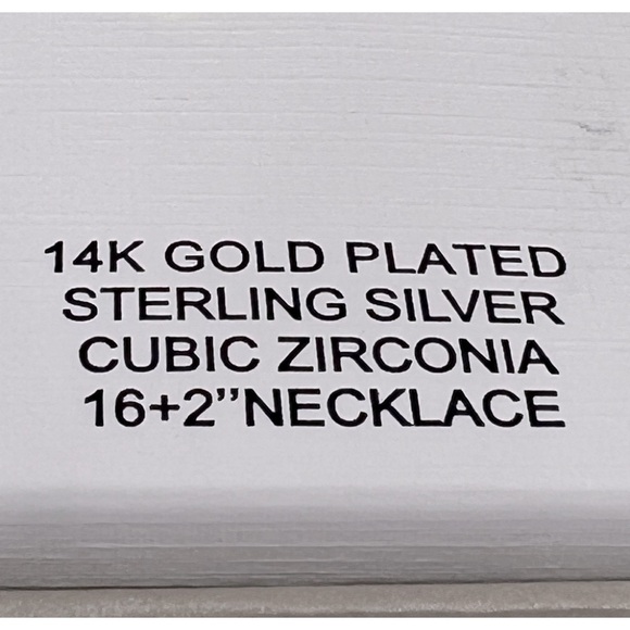 RACHEL ZOE,STERLING SILVER 18KT GOLD PLATED BLACK CLOVER NECKLACE,CUBIC ZIRCONIA - Picture 11 of 15